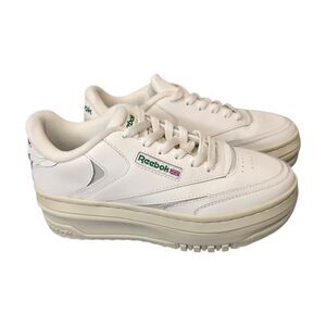 Reebok Women's 7 Club C Extra Chalk Platform Chunky Sneakers